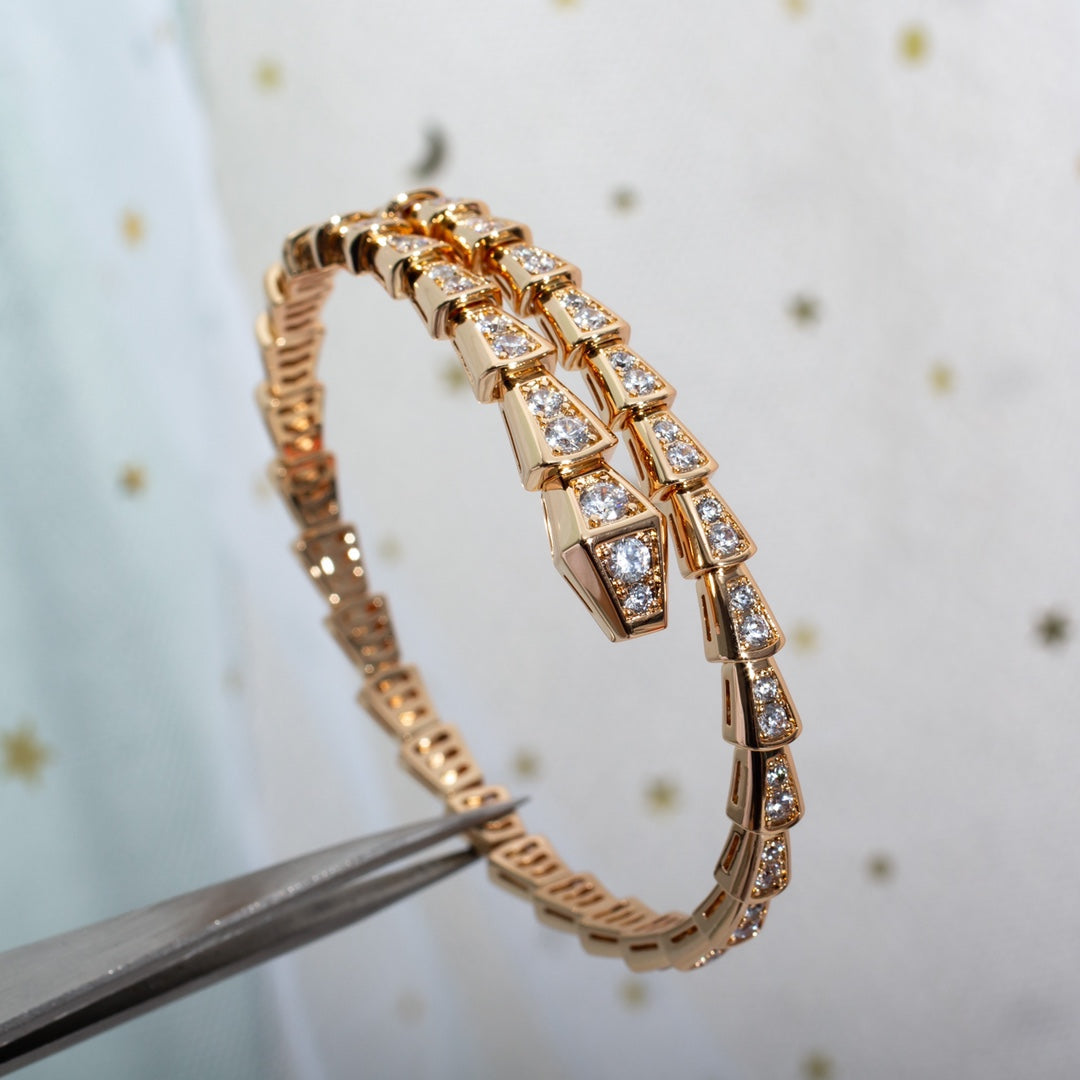 [Love Lucky]SERPENTI ARMBAND 6,8MM ROTGOLD DIAMANT 