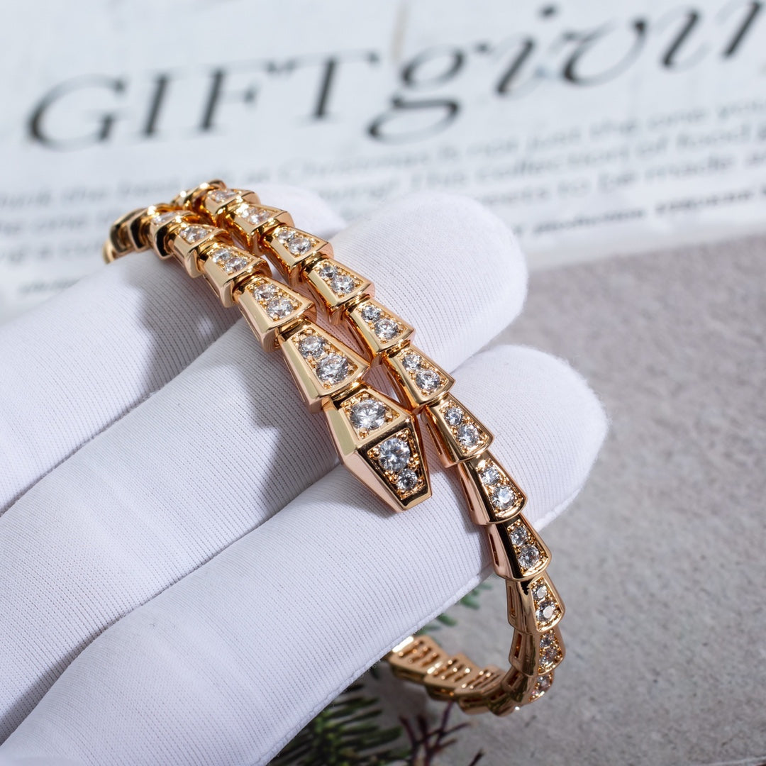 [Love Lucky]SERPENTI ARMBAND 6,8MM ROTGOLD DIAMANT 