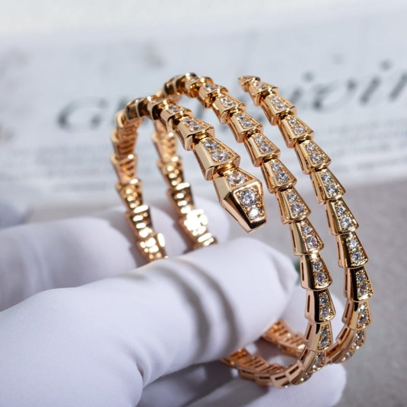 [Love Lucky]SERPENTI ARMBAND ROTGOLD DIAMANT DOPPELREIHIG