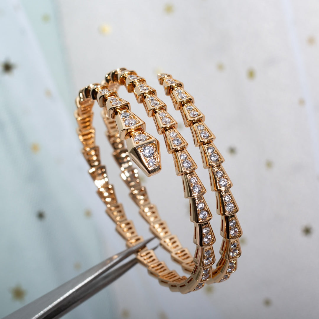 [Love Lucky]SERPENTI ARMBAND ROTGOLD DIAMANT DOPPELREIHIG