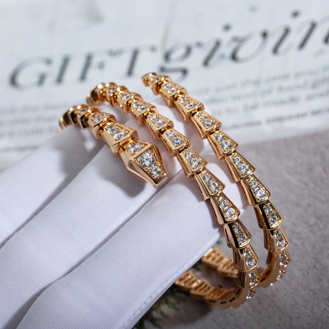 [Love Lucky]SERPENTI ARMBAND ROTGOLD DIAMANT DOPPELREIHIG