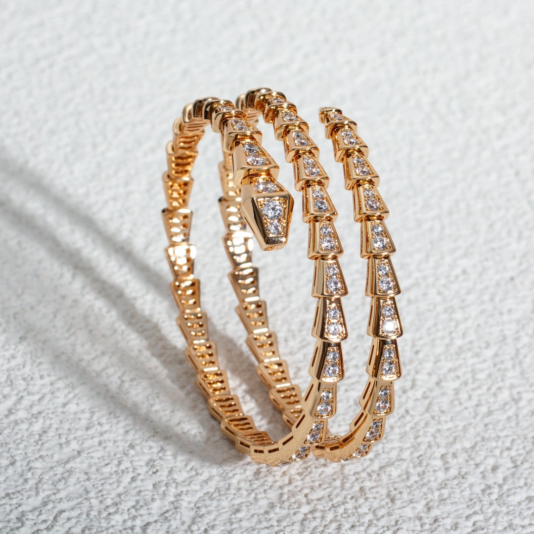 [Love Lucky]SERPENTI ARMBAND ROTGOLD DIAMANT DOPPELREIHIG