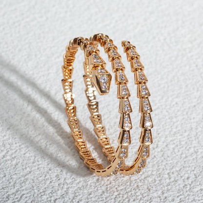 [Love Lucky]SERPENTI ARMBAND ROTGOLD DIAMANT DOPPELREIHIG