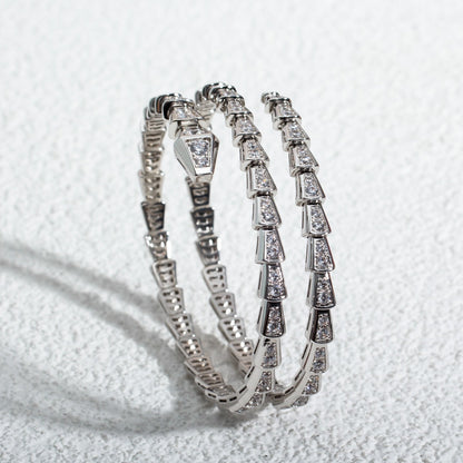 [Love Lucky]SERPENTI ARMBAND SILBER DIAMANT DOPPELREIHIG