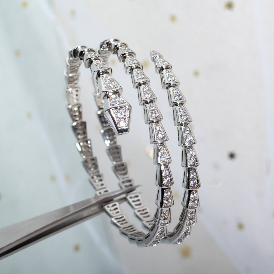 [Love Lucky]SERPENTI ARMBAND SILBER DIAMANT DOPPELREIHIG