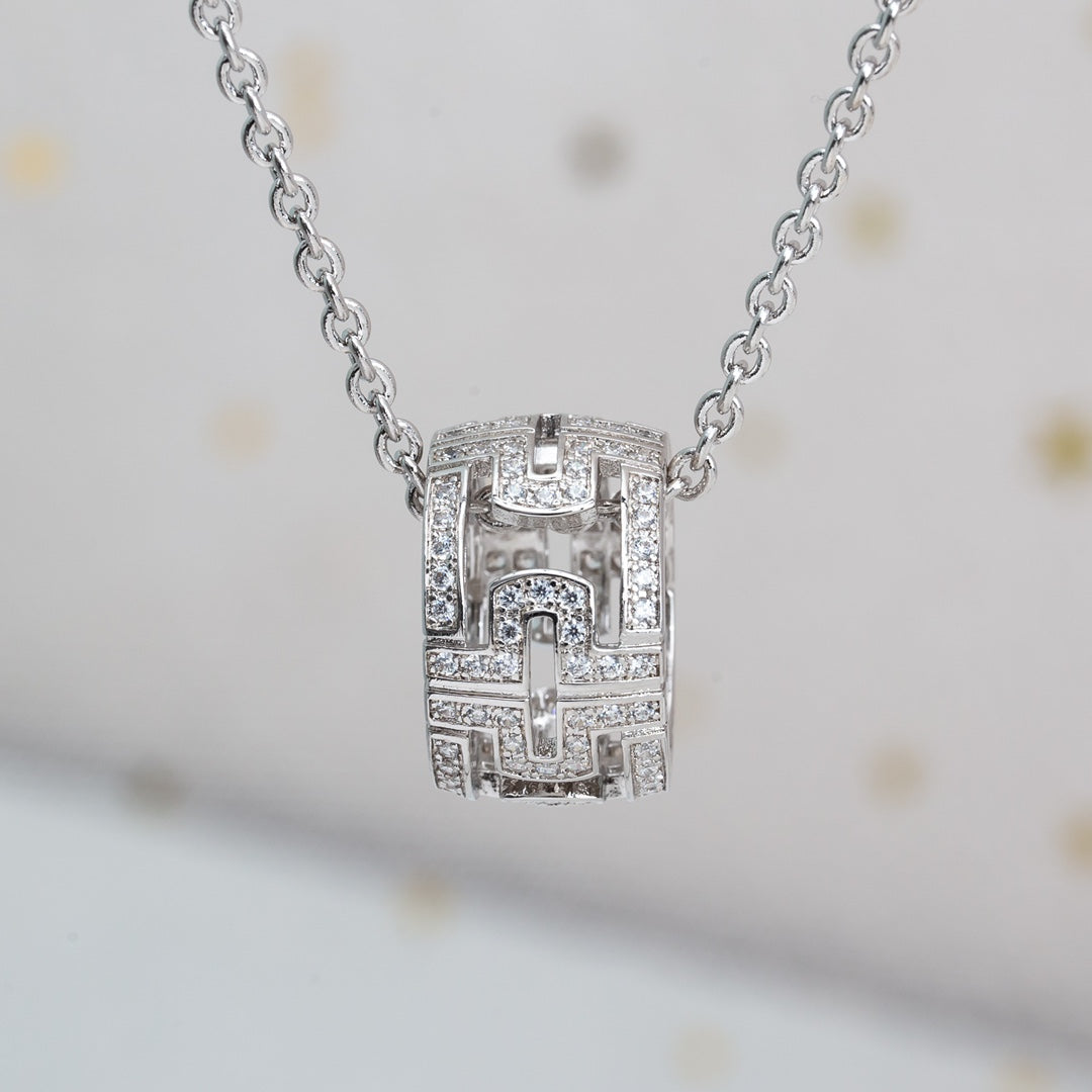 [Love Lucky] PARENTESI HALSKETTE SILBER DIAMANT