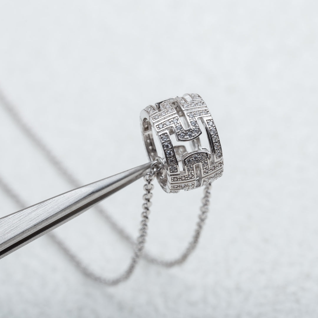 [Love Lucky] PARENTESI HALSKETTE SILBER DIAMANT