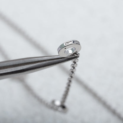 [Love Lucky] PARENTESI HALSKETTE SILBER DIAMANT