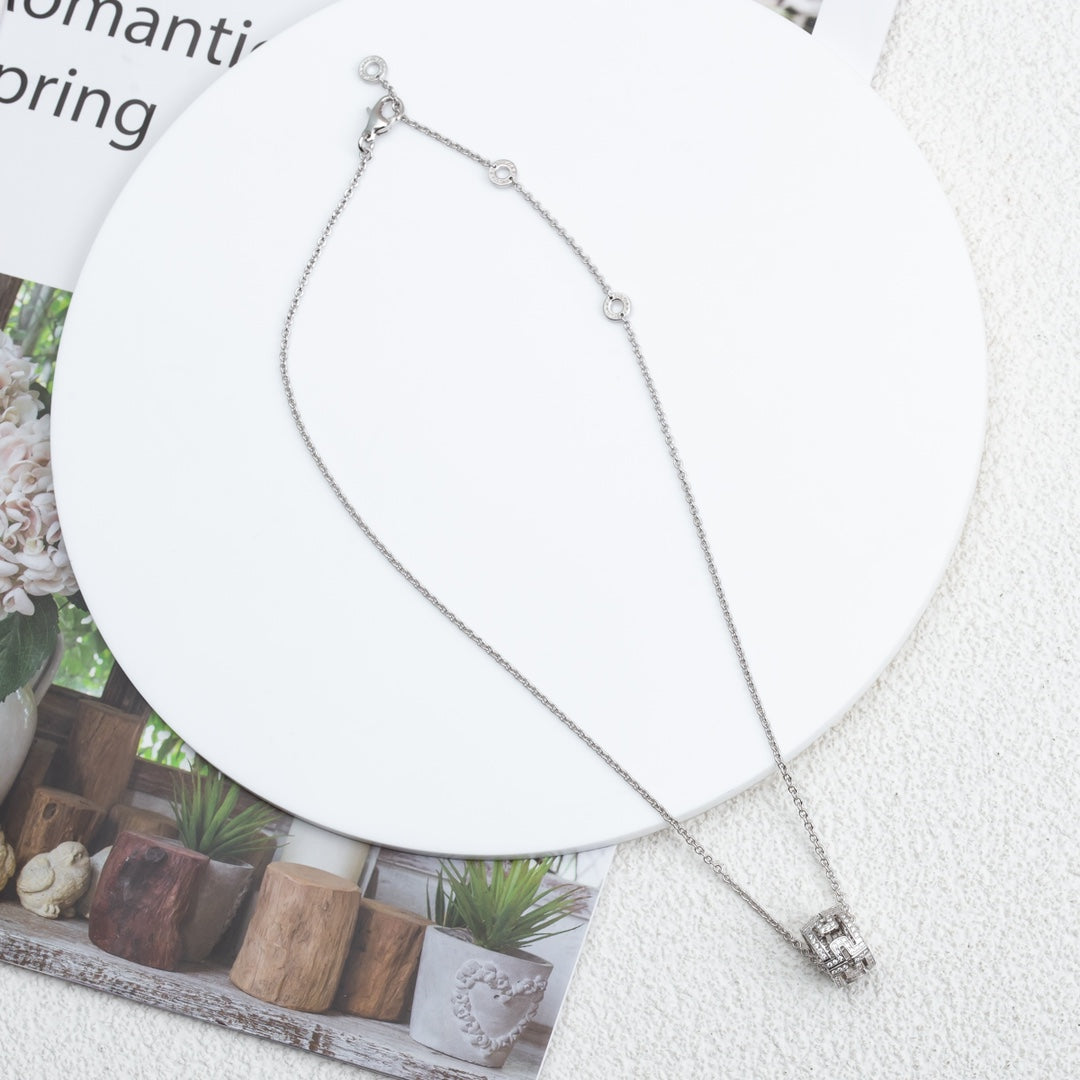 [Love Lucky] PARENTESI HALSKETTE SILBER DIAMANT
