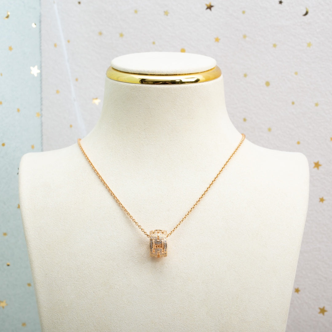 [Love Lucky] PARENTESI HALSKETTE ROSA GOLD DIAMANT