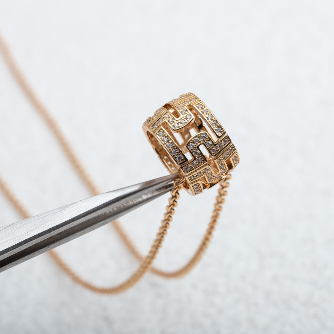 [Love Lucky] PARENTESI HALSKETTE ROSA GOLD DIAMANT