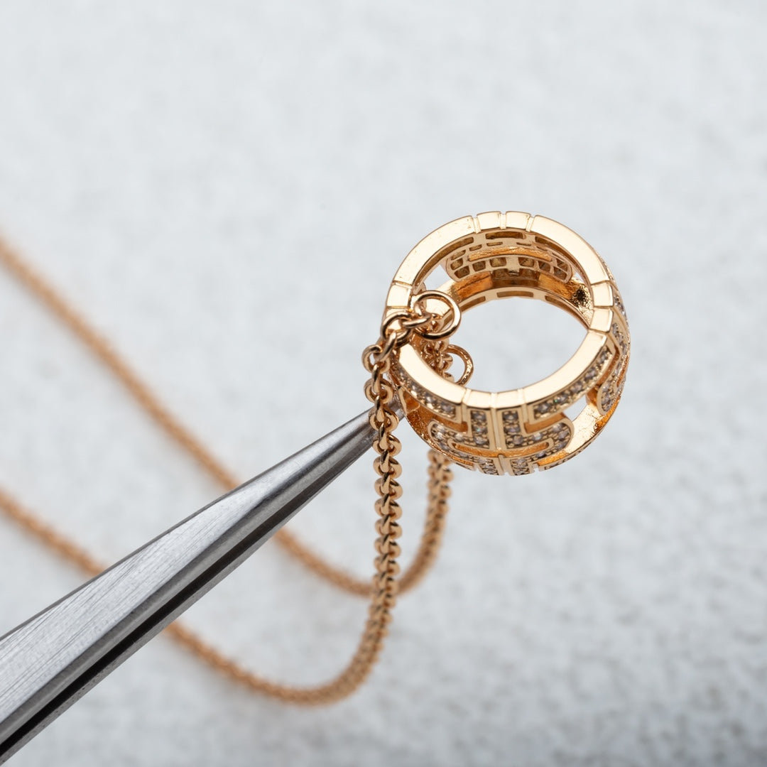 [Love Lucky] PARENTESI HALSKETTE ROSA GOLD DIAMANT