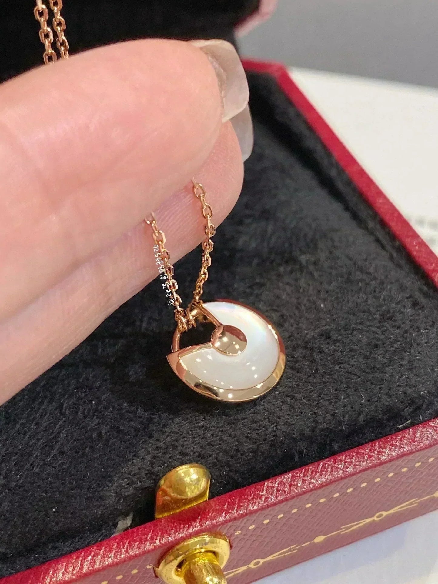 [Love Lucky]AMULETT ROSÉGOLD MOP HALSKETTE