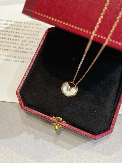 [Love Lucky]AMULETT ROSÉGOLD MOP HALSKETTE