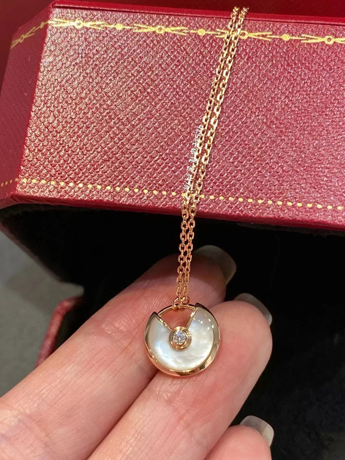 [Love Lucky]AMULETT ROSÉGOLD MOP HALSKETTE