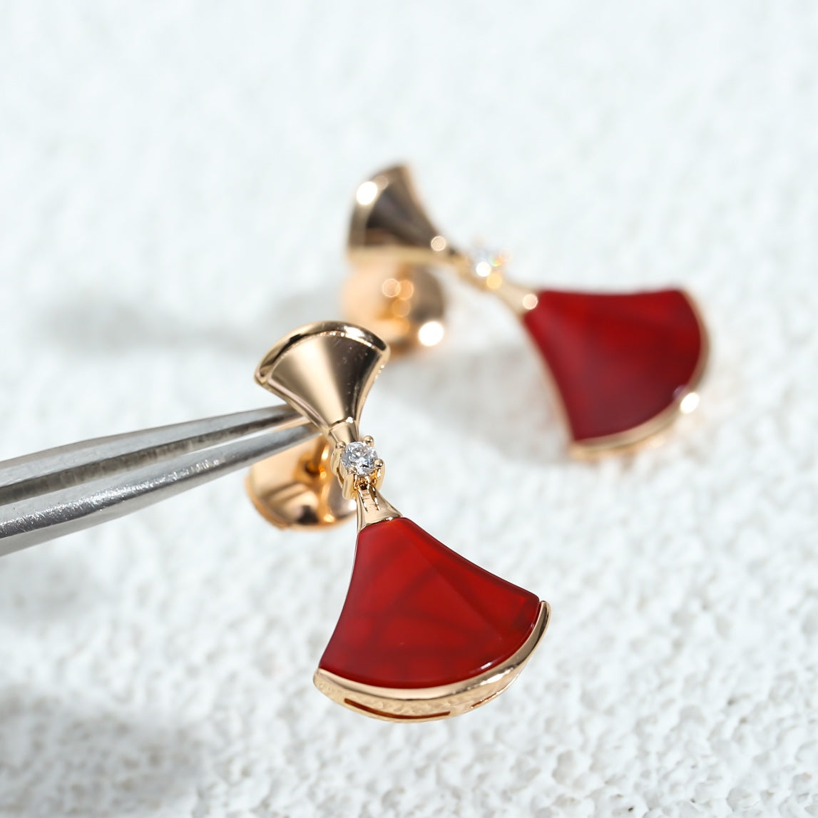 [Love Lucky]DREAM Karneol ROTGOLD OHRRINGE