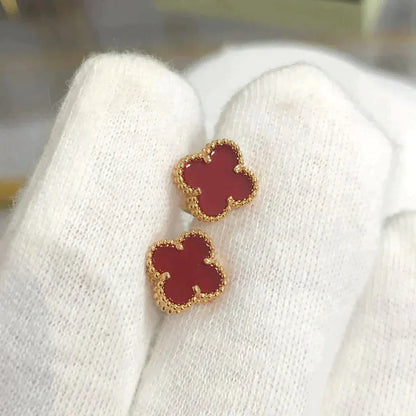 [Love Lucky]CLOVER MINI 9,5MM KARNEOL OHRRINGE