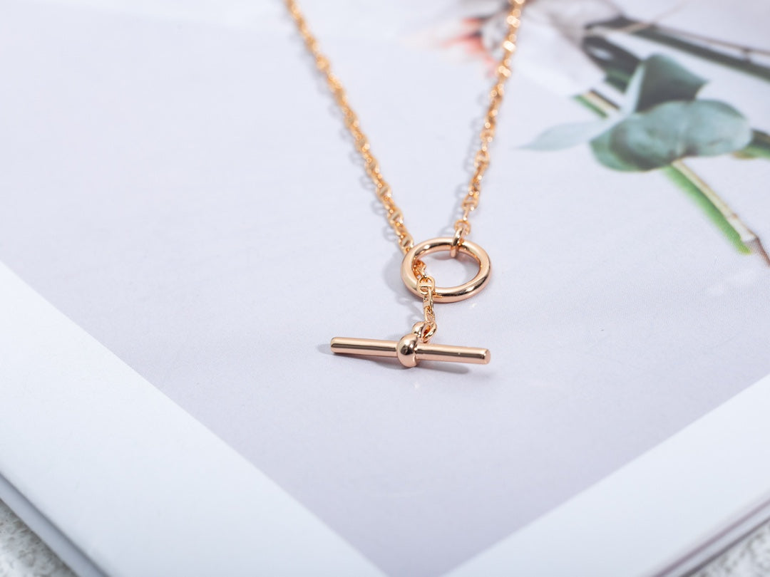 [Love Lucky]ECHAPPEE NECKLACE PINK GOLD
