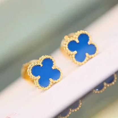 [Love Lucky]CLOVER MINI 9,5MM TÜRKIS OHRRINGE