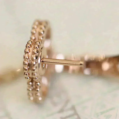 [Love Lucky]CLOVER MEDIUM 1 MOTIFS VOLLE DIAMANT-OHRRINGE