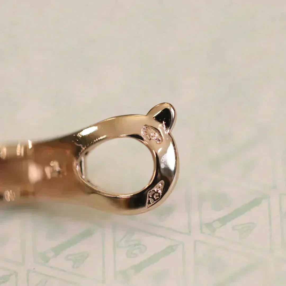 [Love Lucky]CLOVER MEDIUM 1 MOTIFS VOLLE DIAMANT-OHRRINGE