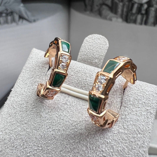 [Love Lucky]SERPENTI MALACHIT ROTGOLD OHRRINGE