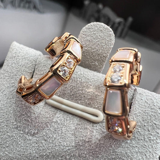 [Love Lucky]SERPENTI MOP ROSA GOLD OHRRINGE