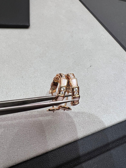 [Love Lucky]SERPENTI MOP PINK GOLD EARRINGS