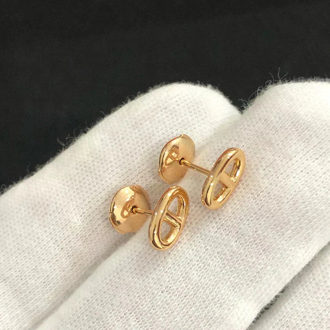 [Love Lucky]CHAINE SMALL EARRINGS GOLD AND SILVER