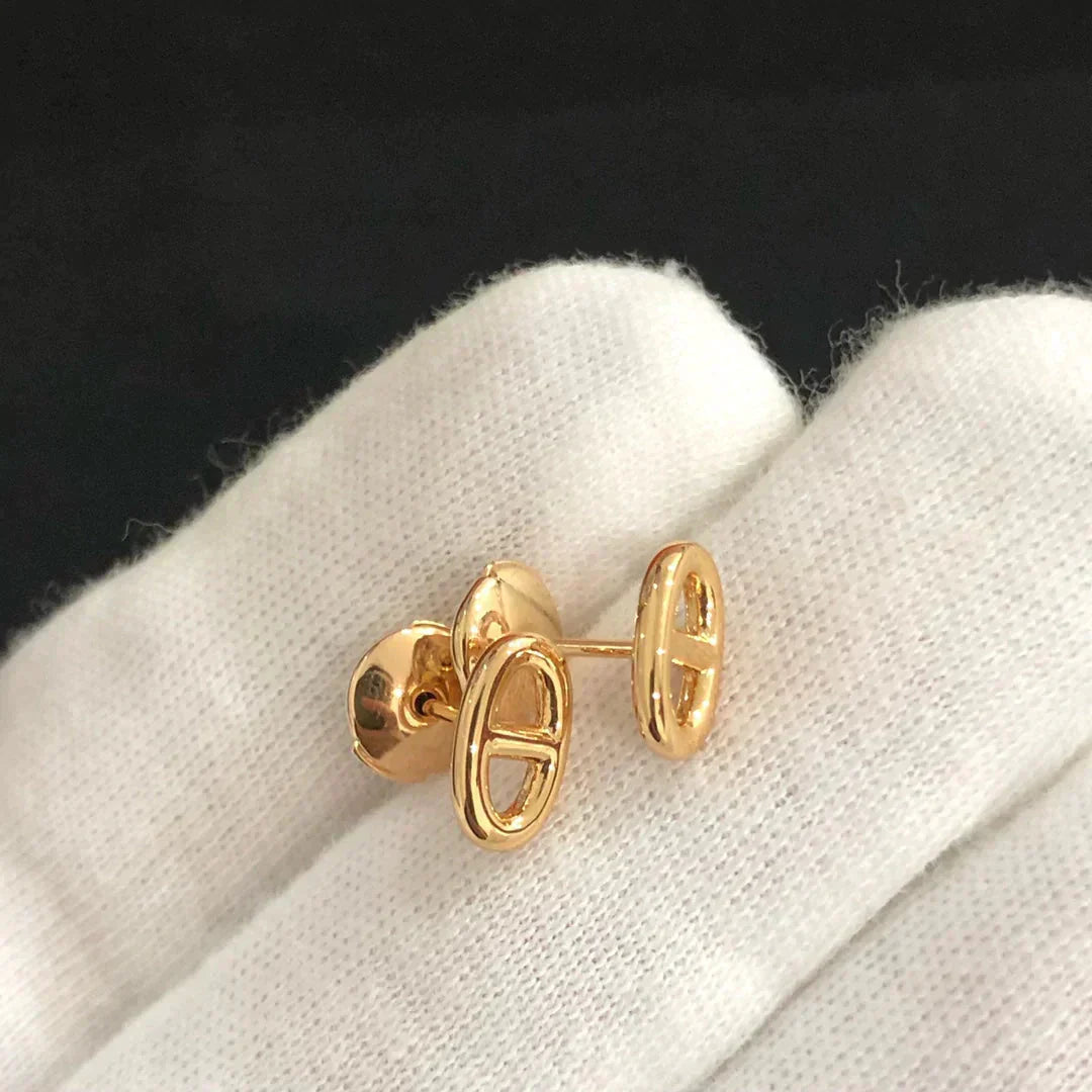 [Love Lucky]CHAINE SMALL EARRINGS GOLD AND SILVER