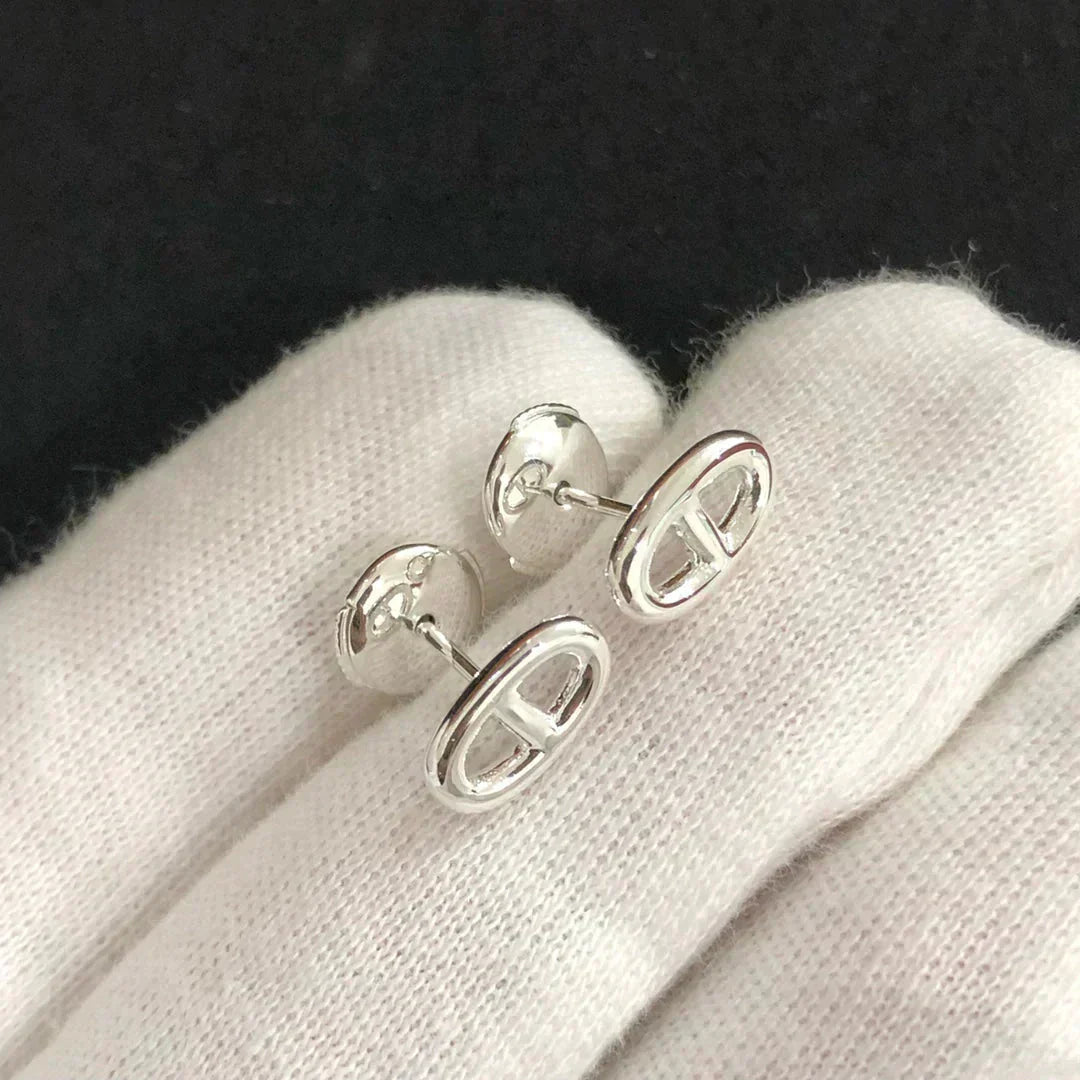 [Love Lucky]CHAINE SMALL EARRINGS GOLD AND SILVER