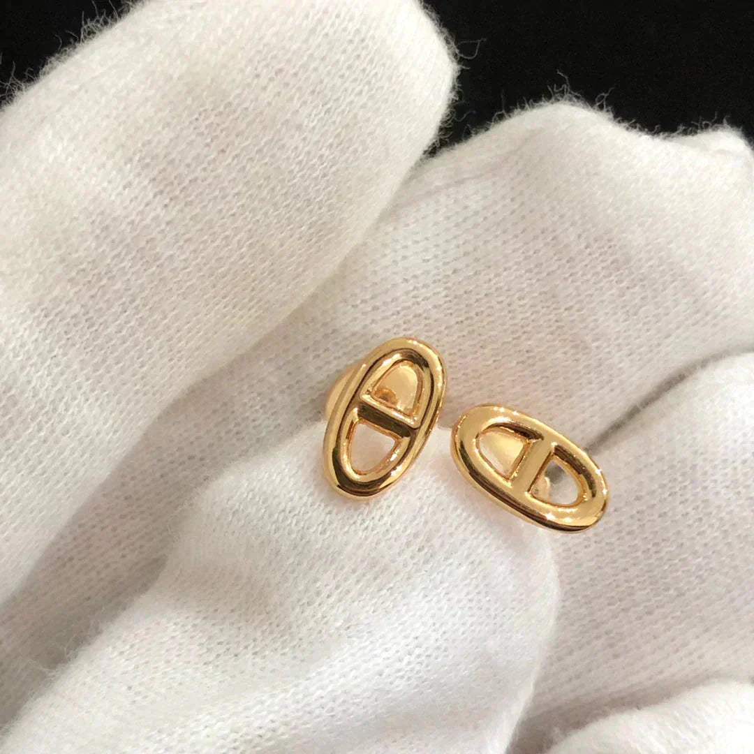 [Love Lucky]CHAINE SMALL EARRINGS GOLD AND SILVER