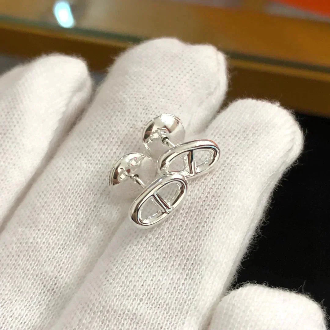 [Love Lucky]CHAINE SMALL EARRINGS GOLD AND SILVER