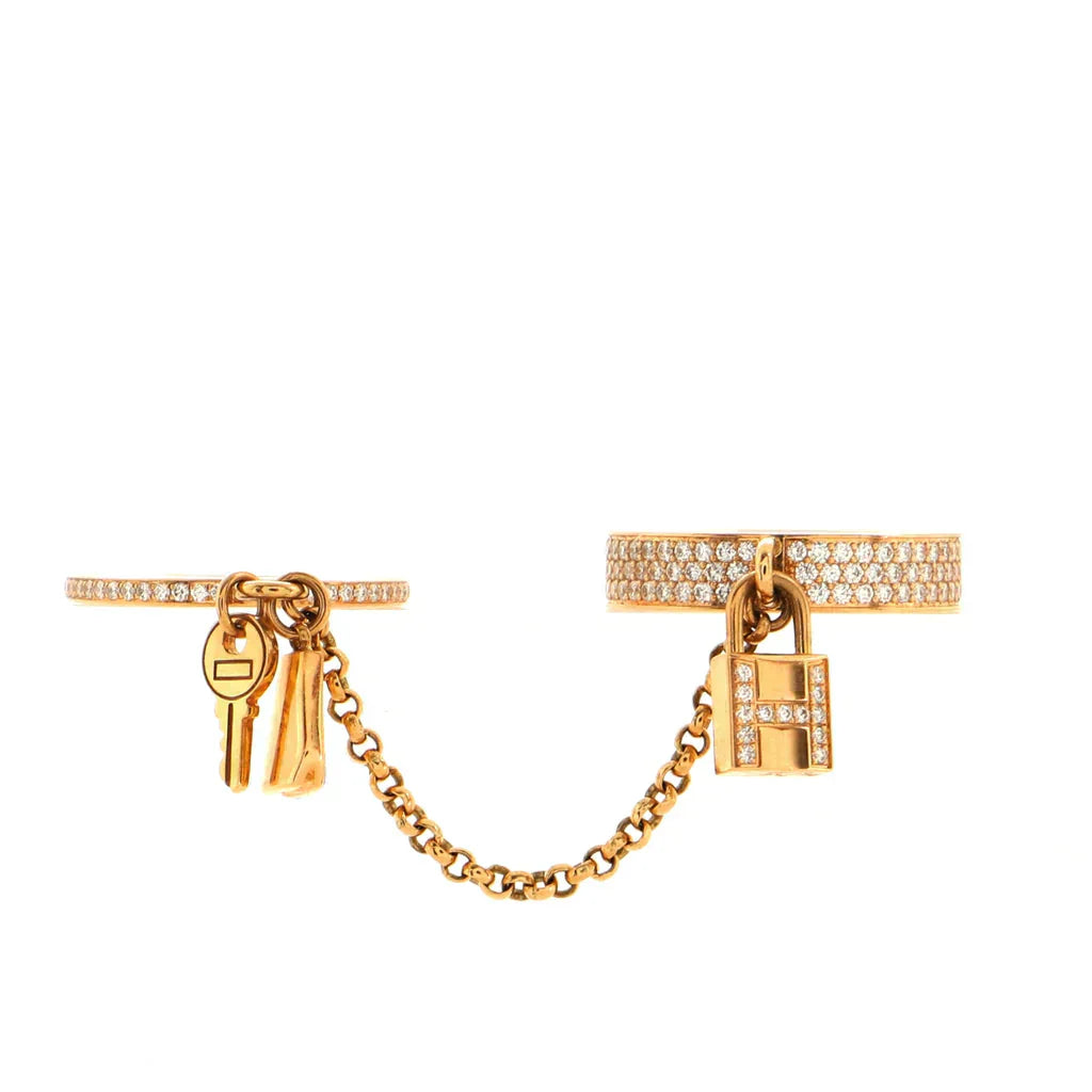 [Love Lucky]HM KELLY CLOCHETTE DOUBLE RING IN  WITH DIAMONDS