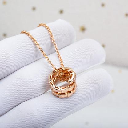 [Love Lucky]SERPENTI PINK GOLD NECKLACE DIAMOND