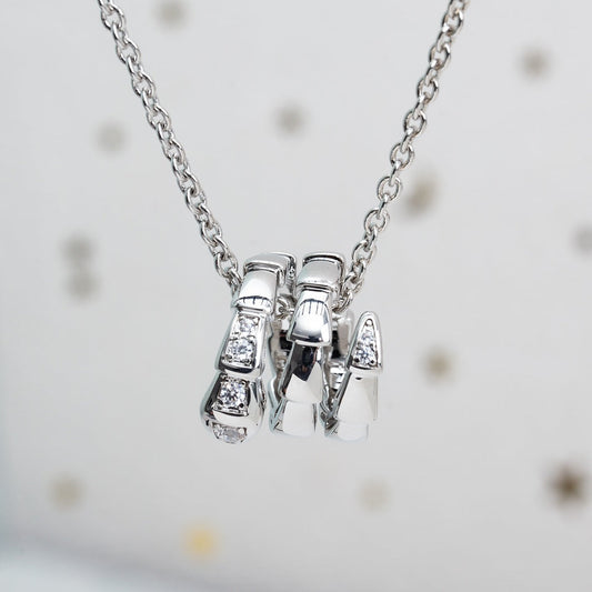 [Love Lucky]SERPENTI SILBER HALSKETTE DIAMANT