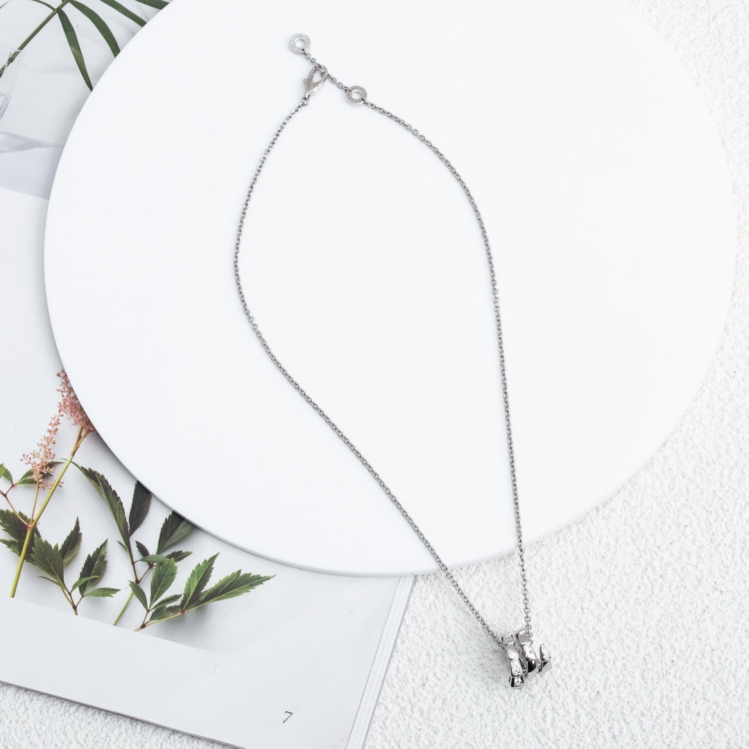 [Love Lucky]SERPENTI SILBER HALSKETTE DIAMANT