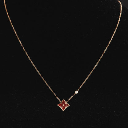 [Love Lucky]Stern Halskette Roségold 1 Diamant