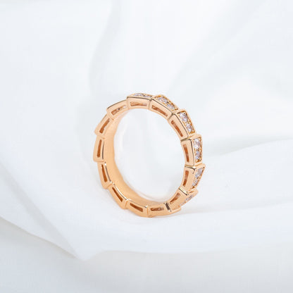 [Love Lucky] SERPENTI RING ROTGOLD DIAMANT GEPAART 3MM