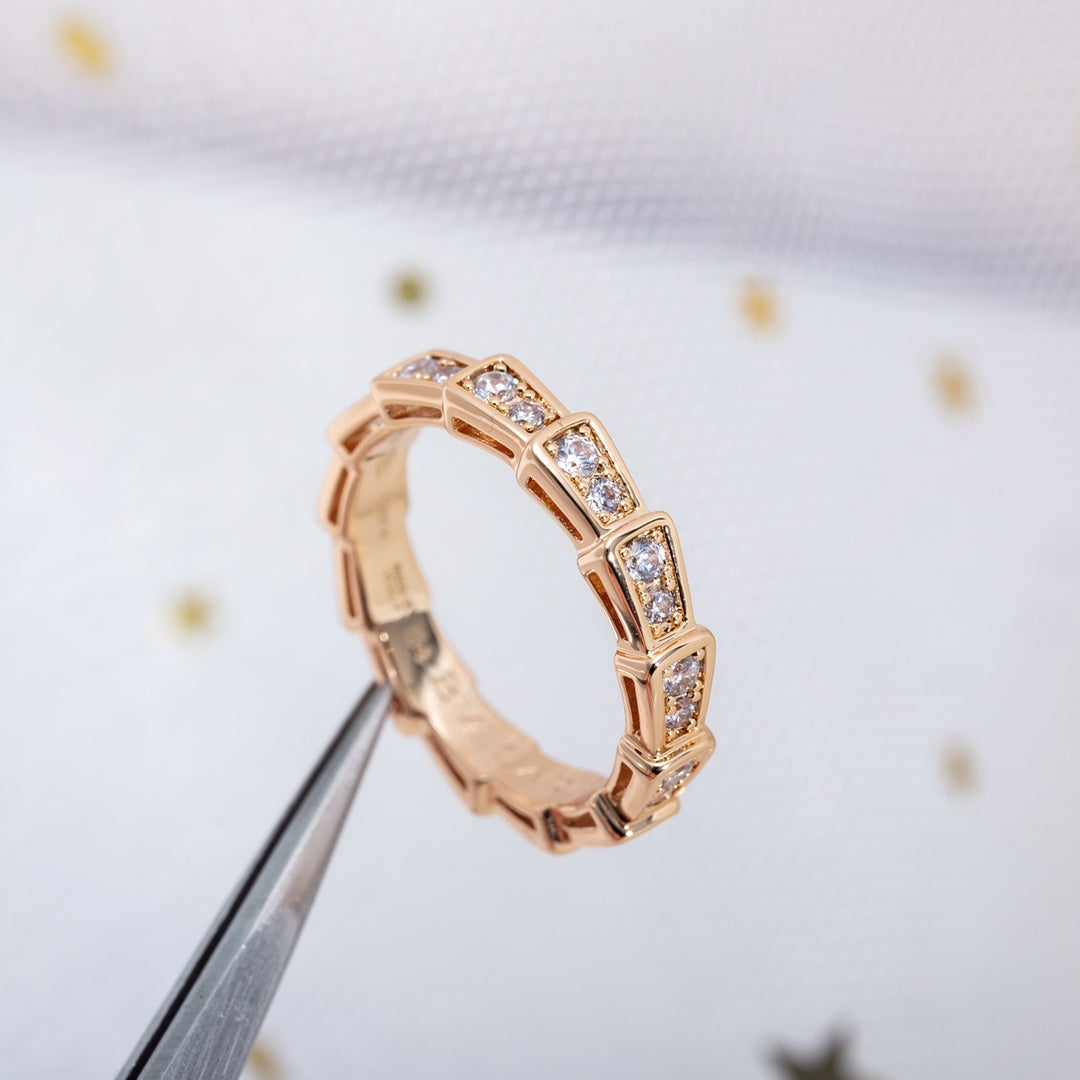 [Love Lucky] SERPENTI RING ROTGOLD DIAMANT GEPAART 3MM