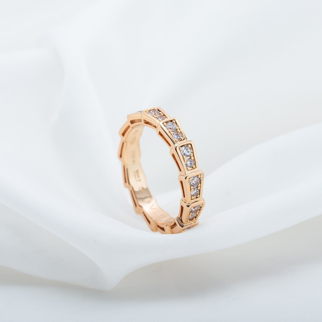 [Love Lucky] SERPENTI RING ROTGOLD DIAMANT GEPAART 3MM