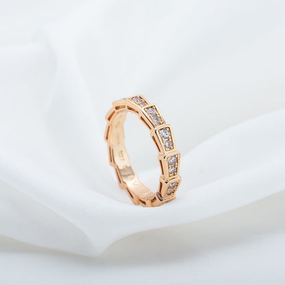 [Love Lucky] SERPENTI RING ROTGOLD DIAMANT GEPAART 3MM