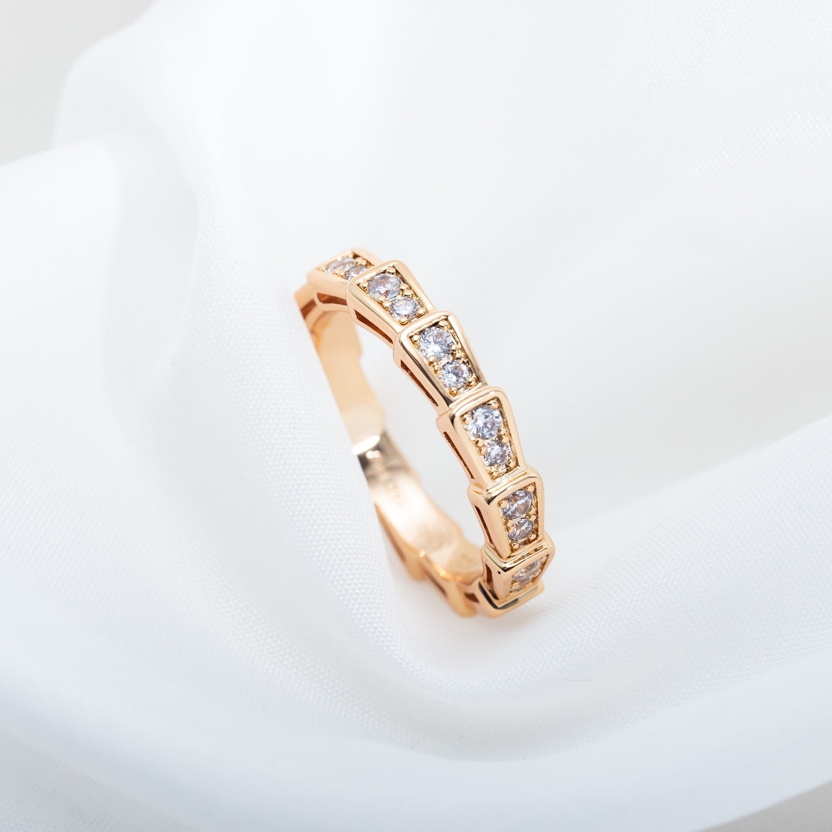[Love Lucky] SERPENTI RING ROTGOLD DIAMANT GEPAART 3MM