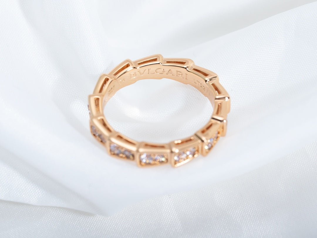 [Love Lucky] SERPENTI RING ROTGOLD DIAMANT GEPAART 3MM