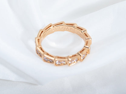 [Love Lucky] SERPENTI RING ROTGOLD DIAMANT GEPAART 3MM