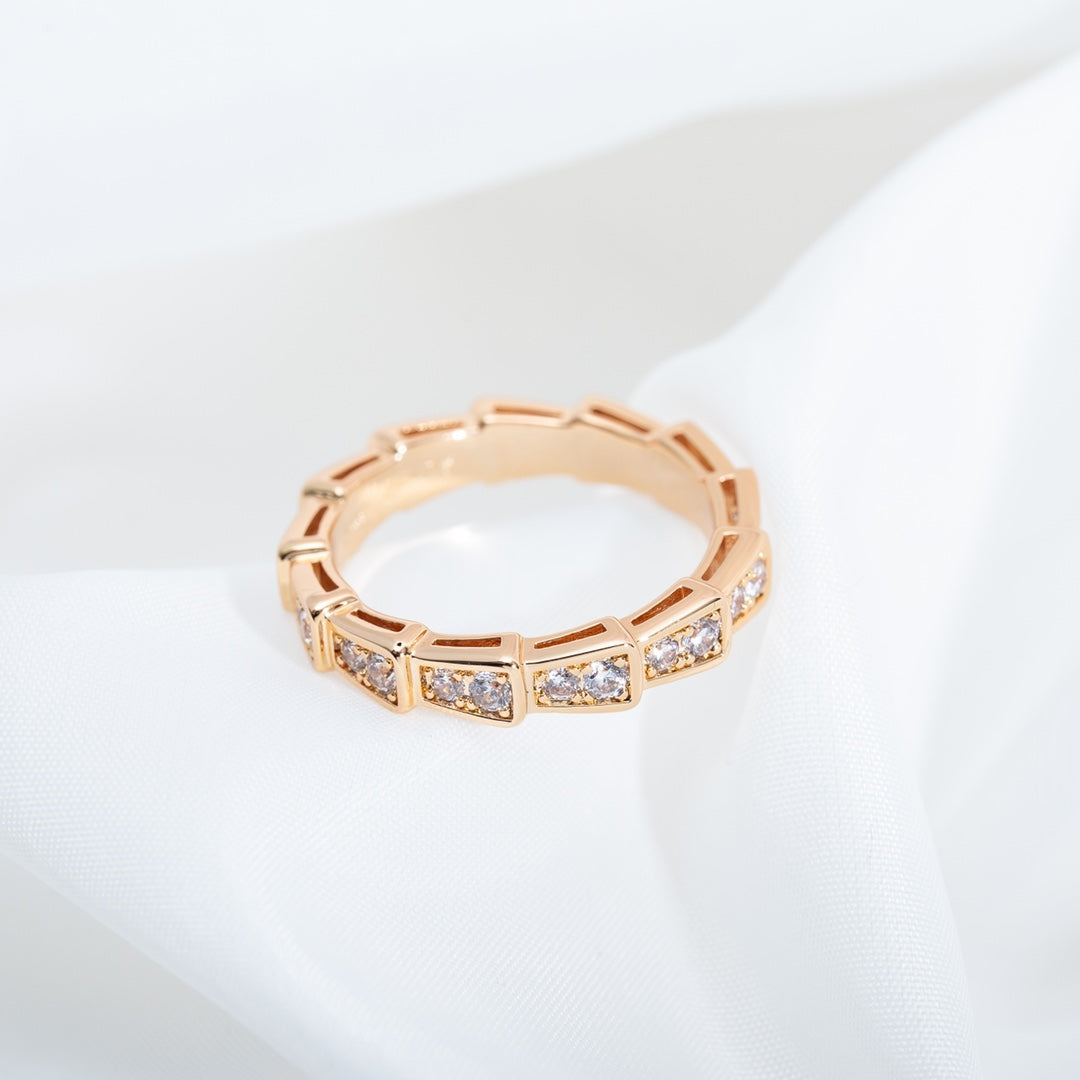 [Love Lucky] SERPENTI RING ROTGOLD DIAMANT GEPAART 3MM