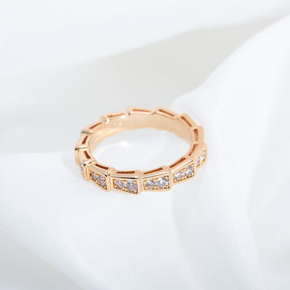 [Love Lucky] SERPENTI RING ROTGOLD DIAMANT GEPAART 3MM