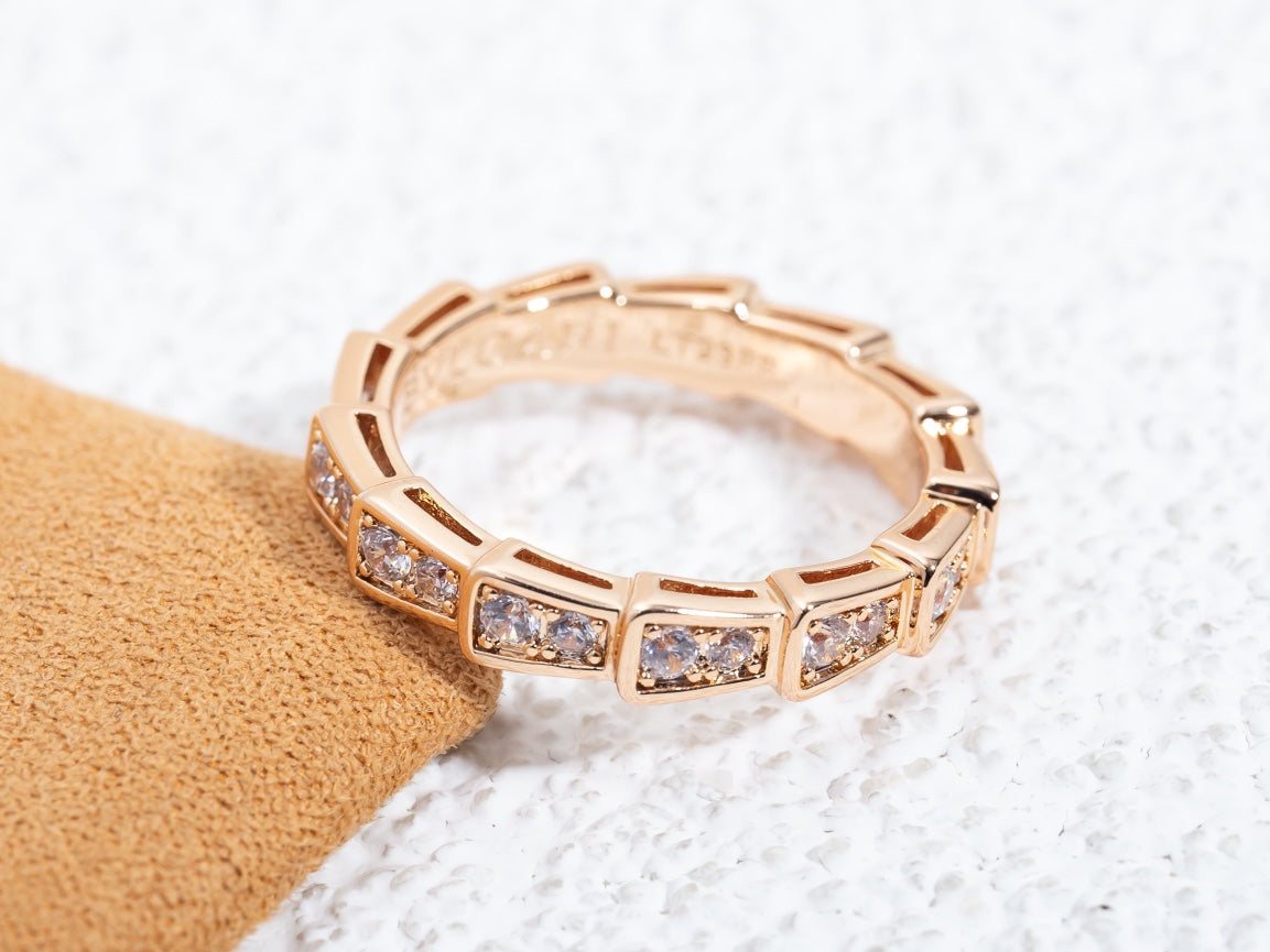 [Love Lucky] SERPENTI RING ROTGOLD DIAMANT GEPAART 3MM