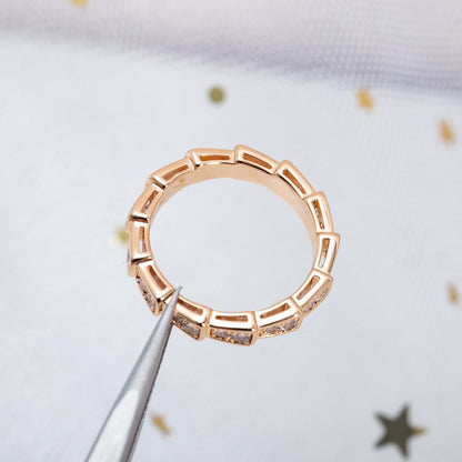 [Love Lucky] SERPENTI RING ROTGOLD DIAMANT GEPAART 3MM