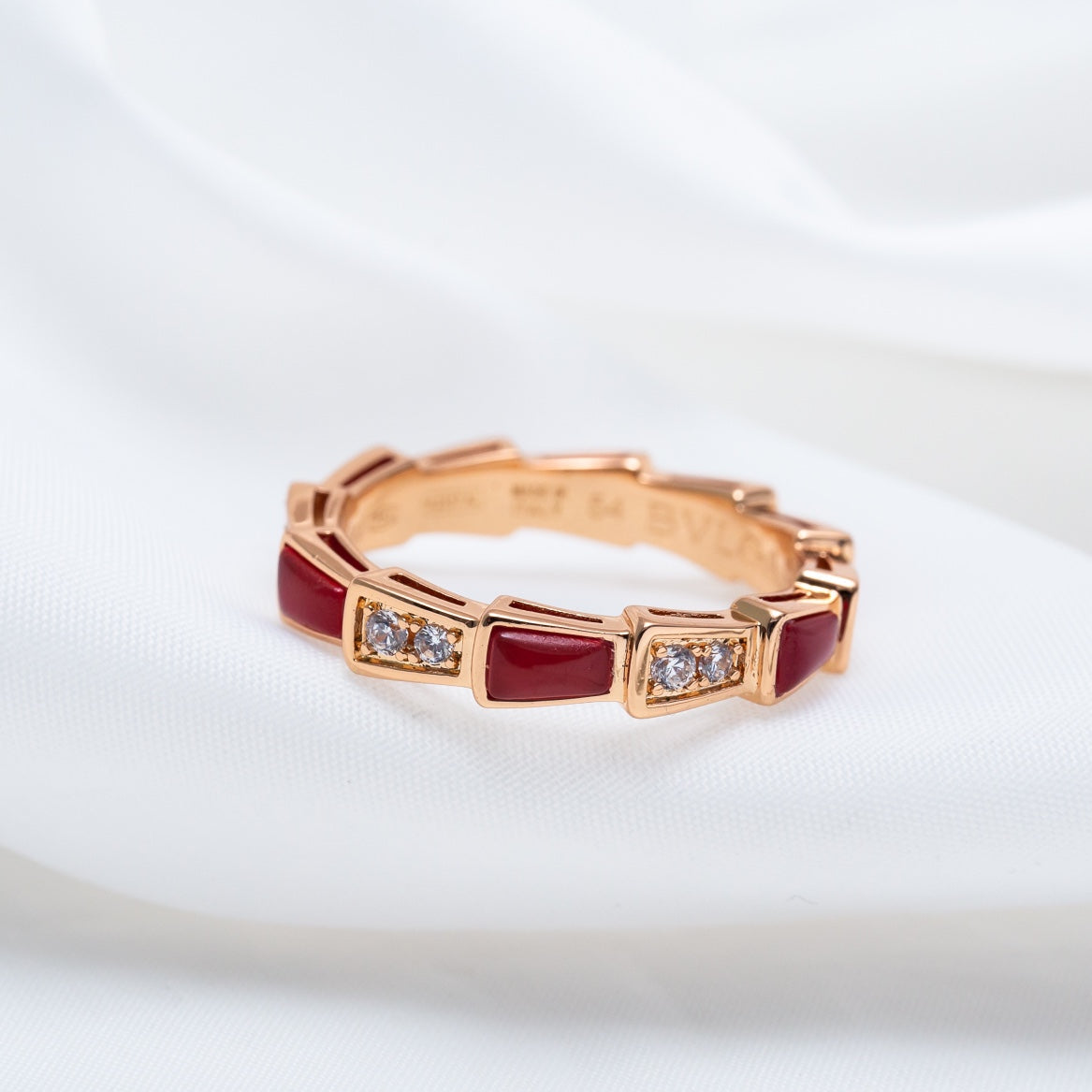 [Love Lucky]SERPENTI RING ROTGOLD KARNEOL DIAMANT 3MM